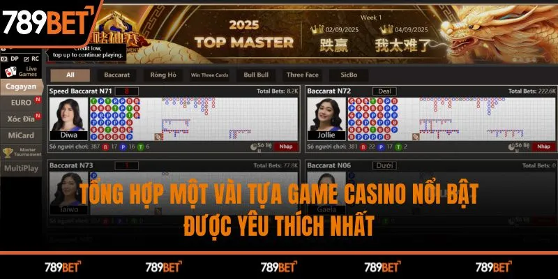 Tổng hợp một vài tựa game casino nổi bật được yêu thích nhất